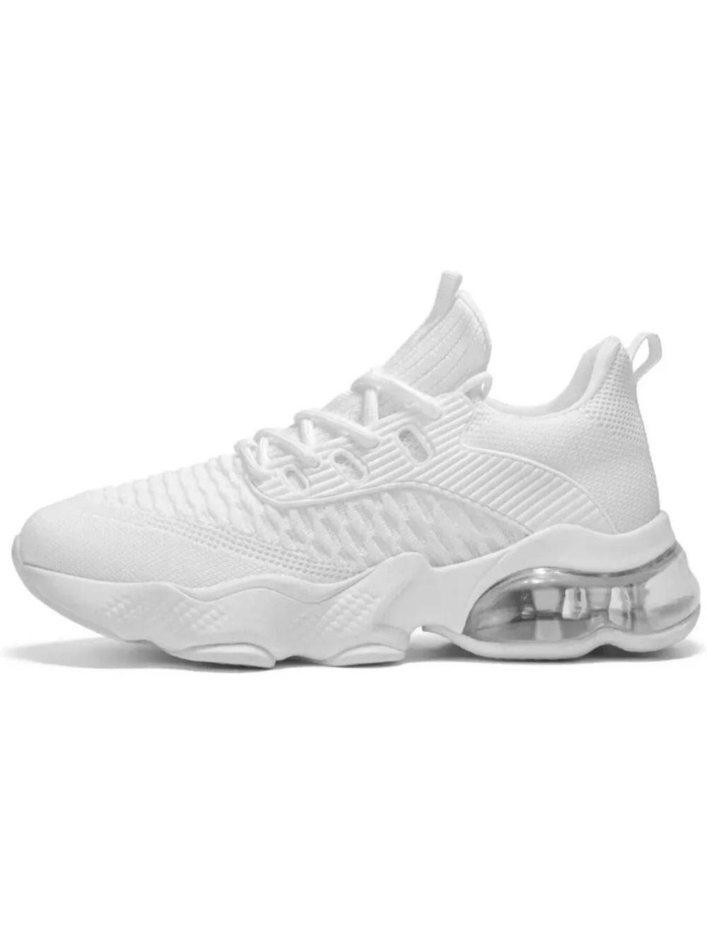 Men's White Air Cushion Running Shoes Breathable Tennis Casual Fashion Sneakers
